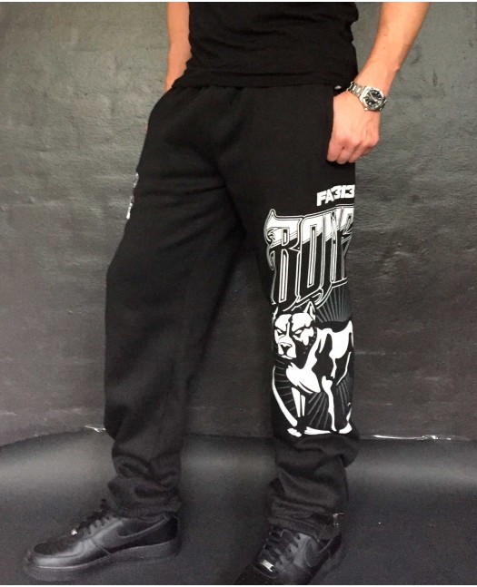 FAT.313 Bomber Dog Sweatpants Black