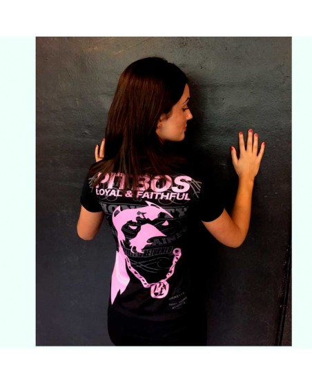 Pitbos Loyal & Faithful LadyTee BlackNPink