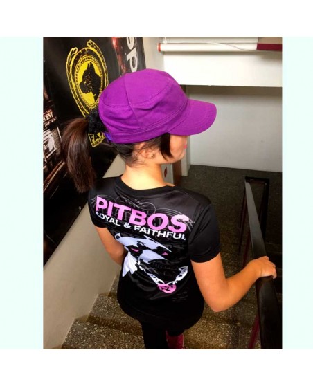 Pitbos Loyal & Faithful LadyTee BlackWhiteNPink