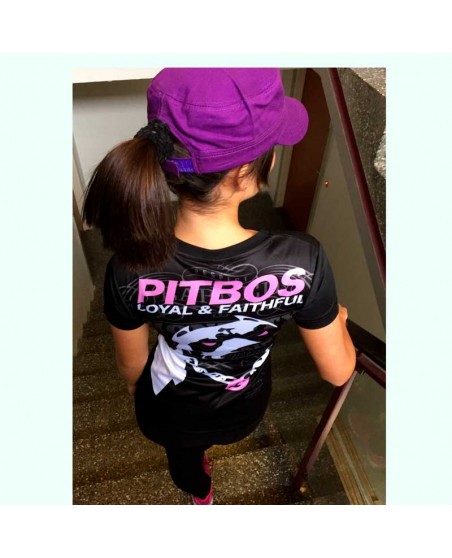 Pitbos Loyal & Faithful LadyTee BlackWhiteNPink