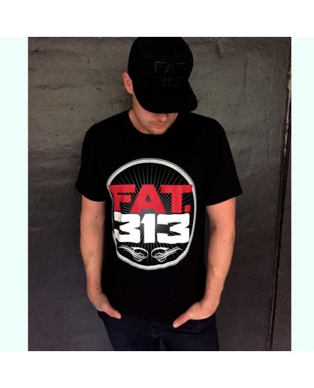 FAT.313 Bomber Excellence Tee Black RedNWhite