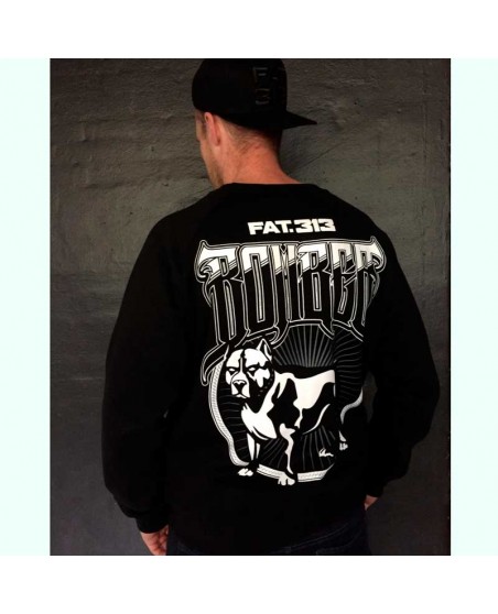 FAT.313 Bomber Dog Crewneck Black