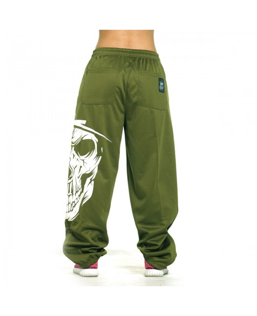 Cali Skull Ladies Sweatpants Olive by...