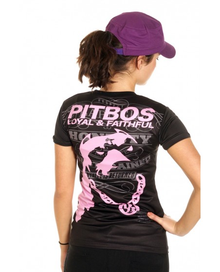 Pitbos Loyal & Faithful LadyTee BlackNPink