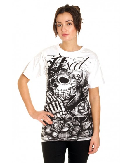 BSAT Praying Skull female T-Shirt White