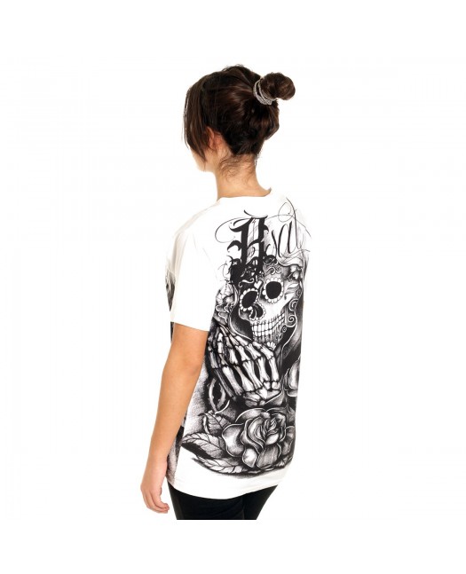 BSAT Praying Skull female T-Shirt White