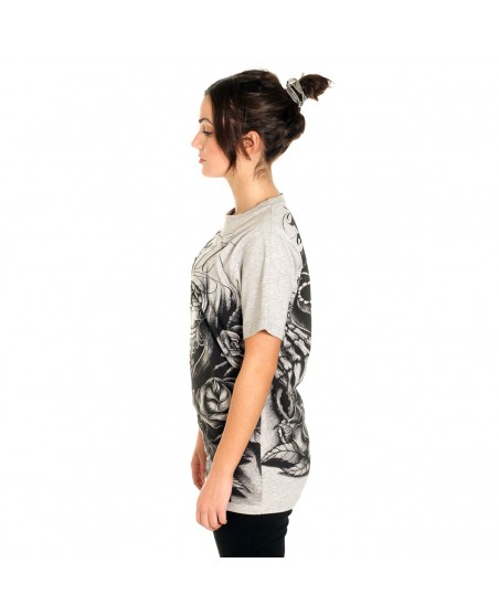 BSAT Praying Skull female T-Shirt Grey