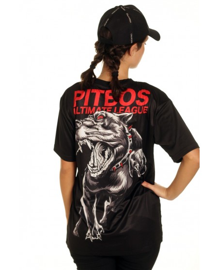 Pitbos Fighter Female T-Shirt Black/Grey/Red