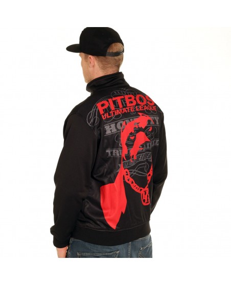 Pitbos Ultimate League Trackjacket BlackNRed