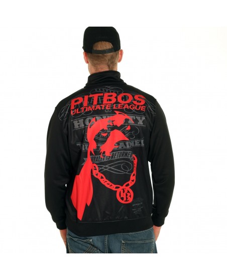 Pitbos Ultimate League Trackjacket BlackNRed