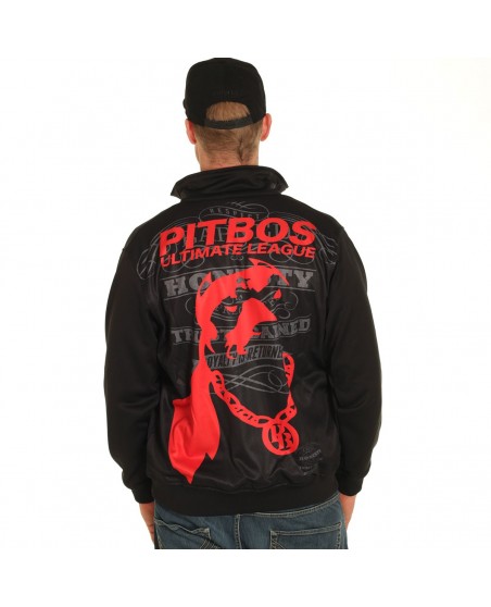 Pitbos Ultimate League Trackjacket BlackNRed