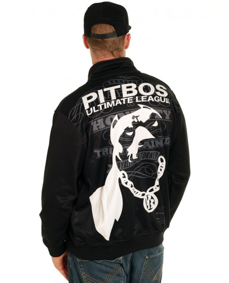 Pitbos Ultimate League Trackjacket BlackNWhite