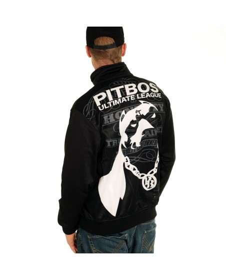 Pitbos Ultimate League Trackjacket BlackNWhite