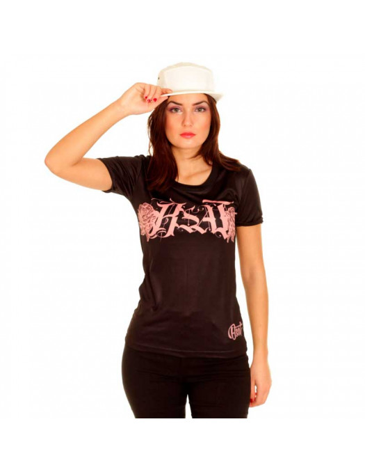 BSAT Rose Tee BlackNPink
