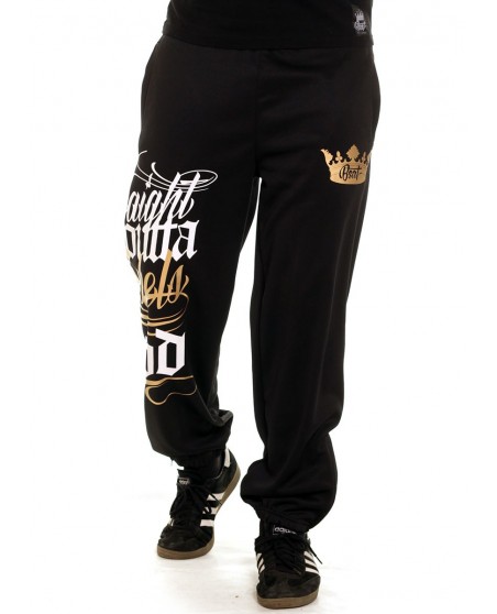 BSAT Rebels Hood Sweatpants Black/WhiteNGold