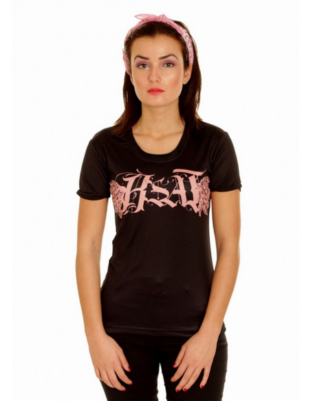 BSAT Rose Tee BlackNPink