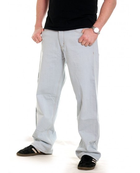 Cali Skull Baggy Jeans Skyblue by BSAT