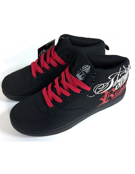 BSAT Rebels Canvas Sneakers Black/White/Red