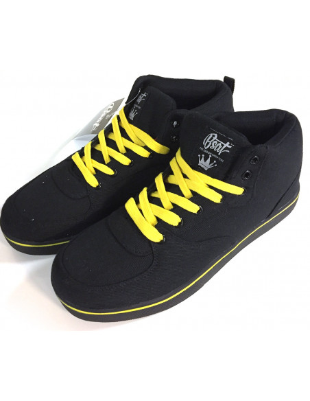 BSAT Bronx Canvas Sneakers BlackNYellow