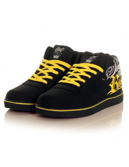 BSAT Rebels Canvas Sneakers Black/White/Yellow
