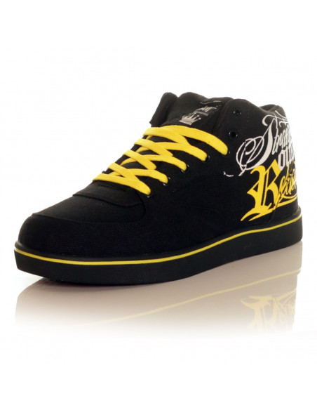 BSAT Rebels Canvas Sneakers Black/White/Yellow