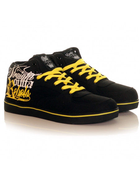 BSAT Rebels Canvas Sneakers Black/White/Yellow