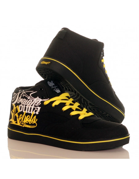 BSAT Rebels Canvas Sneakers Black/White/Yellow