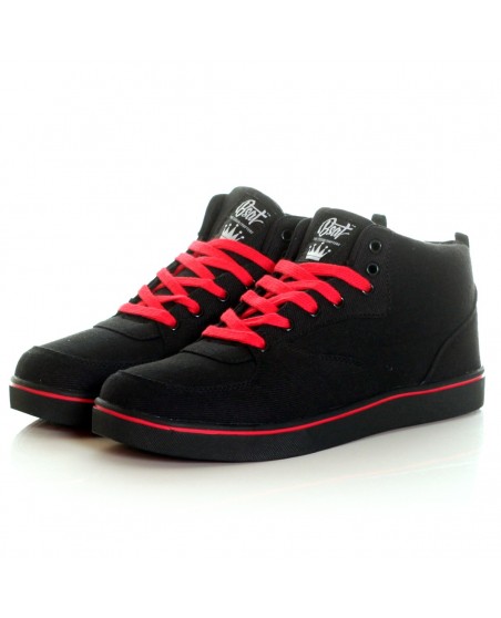 BSAT Bronx Canvas Sneakers BlackNRed