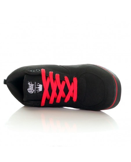BSAT Bronx Canvas Sneakers BlackNRed