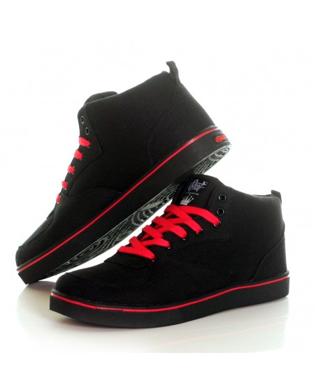 BSAT Bronx Canvas Sneakers BlackNRed