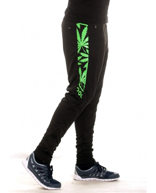 BSAT Smokin Track Pants BlackNGreen