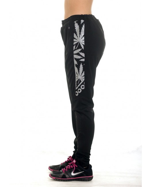 Smokin Track Pants BlackNSilver by BSAT