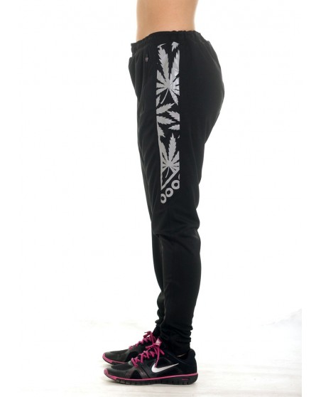 Smokin Track Pants BlackNSilver by BSAT