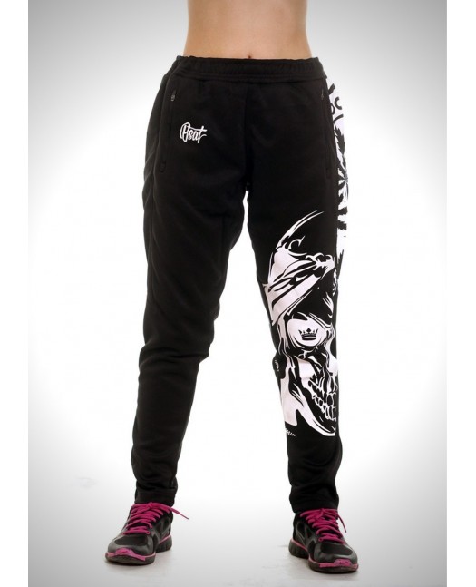 Smokin Skull Track Pants Black by BSAT
