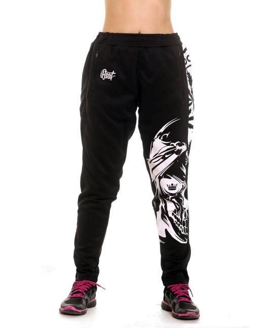 Smokin Skull Track Pants Black by BSAT