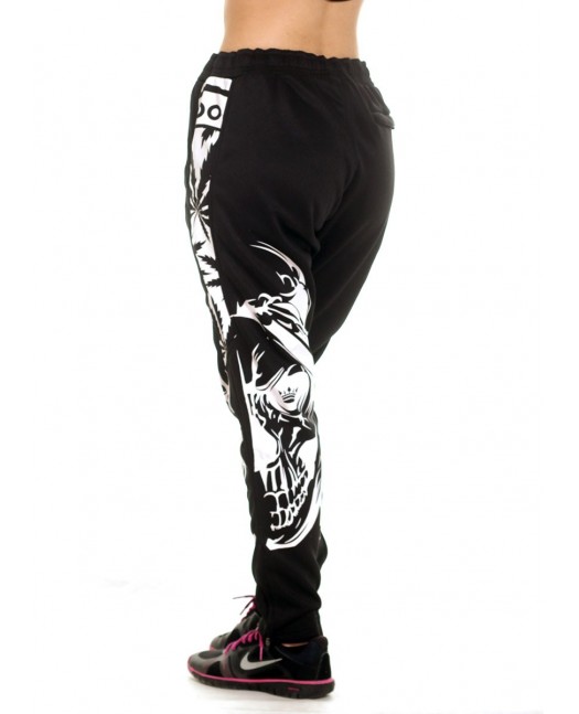 Smokin Skull Track Pants Black by BSAT