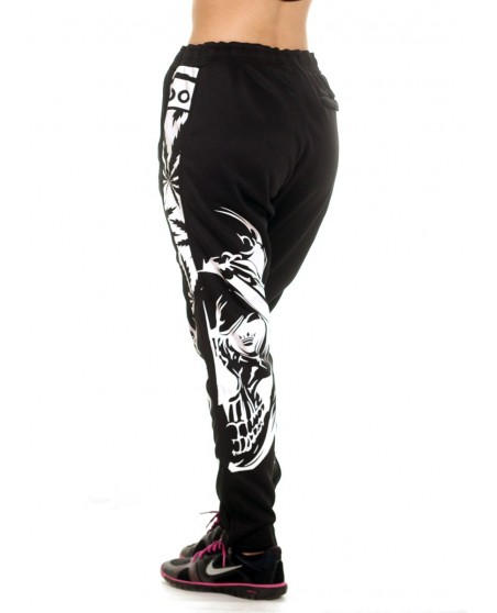 Smokin Skull Track Pants Black by BSAT