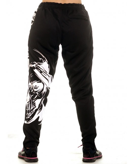 Smokin Skull Track Pants Black by BSAT