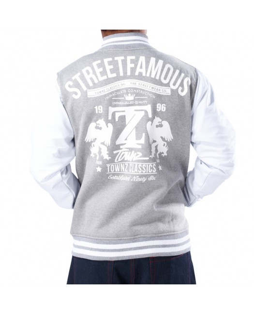 Townz College Jacket TZ grey - white