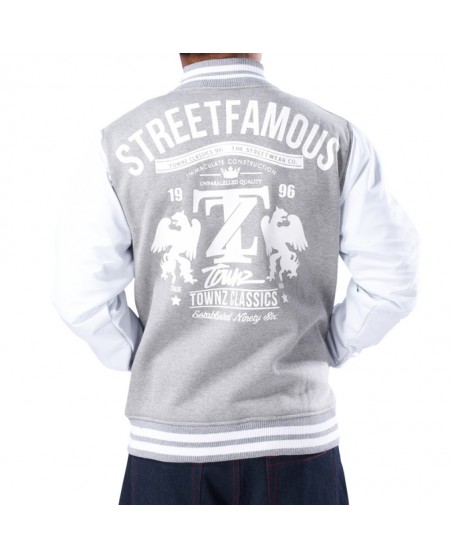 Townz College Jacket TZ grey - white