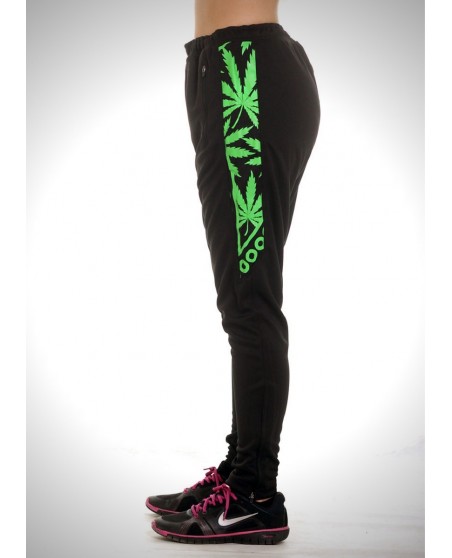 Smokin Track Pants BlackNGreen by BSAT