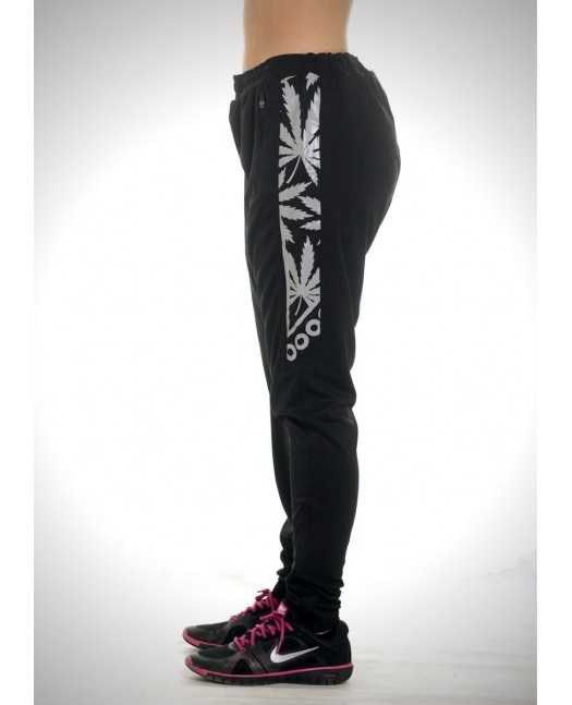 Smokin Track Pants BlackNSilver by BSAT