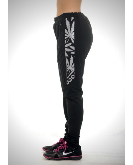 Smokin Track Pants BlackNSilver by BSAT