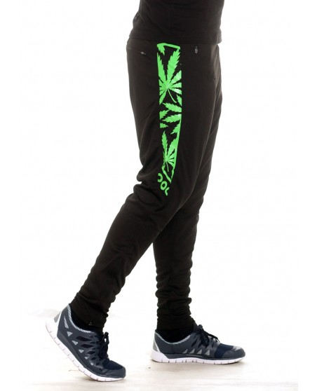 BSAT Smokin Track Pants BlackNGreen