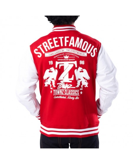 Townz College Jacket TZ red - white
