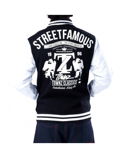 Townz College Jacket TZ black - white