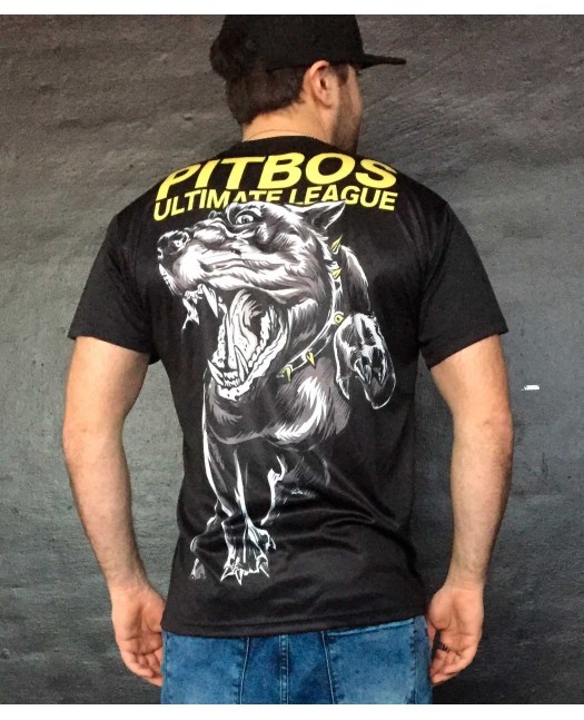 Pitbos Fighter Tee Black/Grey/Yellow
