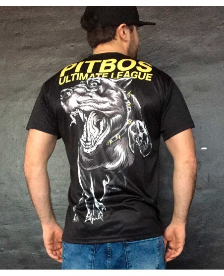 Pitbos Fighter Tee Black/Grey/Yellow
