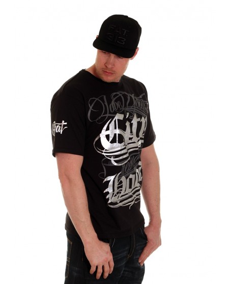 Hood Tee BlackNSilver by BSAT