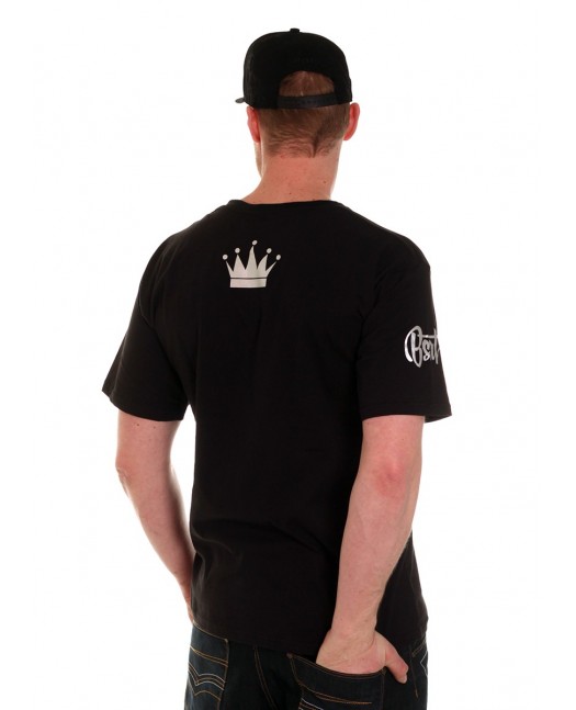 Hood Tee BlackNSilver by BSAT